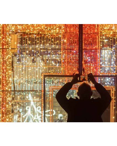 Κουρτίνα LED Eurolamp - Snowfall, 240 τεμάχια, IP44, 31V, 3.6W, 5 m, κίτρινο - 2