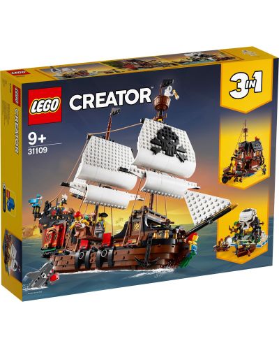 Κατασκευαστής 3 σε 1 Lego Creator - Πειρατικό πλοίο (31109) - 1