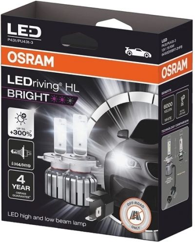 LED Λάμπες αυτοκινήτου Osram - LEDriving, HL Bright, H4/H19, 15W, 2 τεμάχια - 1