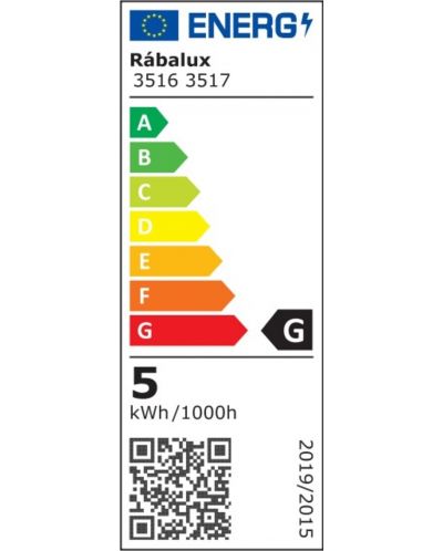 LED Επιτραπέζιο φωτιστικό Rabalux - Lionel 3517, IP20, 5W, 260lm, 5000K, μαύρο - 4