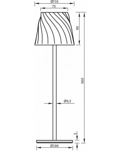 Επιτραπέζιο φωτιστικό LED Vivalux - Estella, 3W, IP54,dimmable, πορτοκαλί - 2