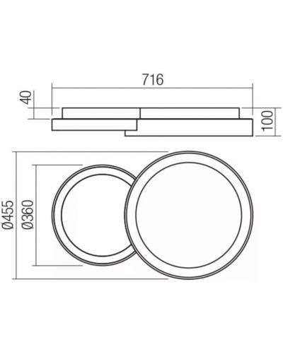 LED Πολυέλαιος Smarter - Combi 01-3370, IP20, 240V, 50W, λευκό ματ - 2