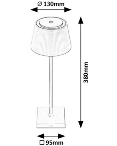 LED Επιτραπέζιο φωτιστικόRabalux - Taena 76010, IP 44, 4 W, ασήμι - 7