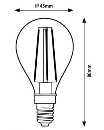 Λάμπα LED Rabalux - E14, 6W, G45, 2700К,filament - 3