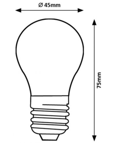 Λάμπα LED  Rabalux - E27, 6W, G45, 2700К,filament - 3