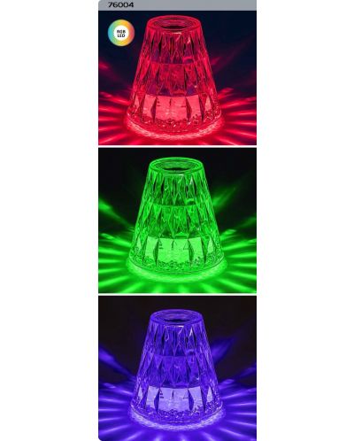 LED Επιτραπέζιο φωτιστικό Rabalux - Siggy 76004, RGB, IP 20, 2 W, διαφανής - 8