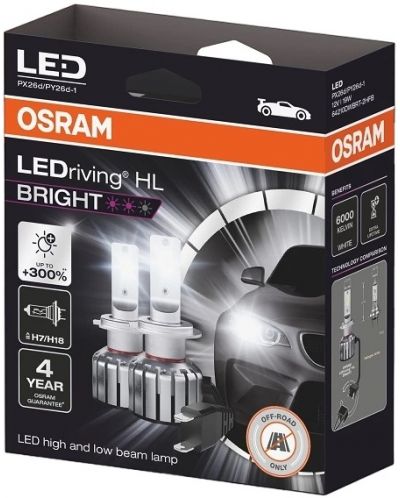 LED Λάμπες αυτοκινήτου Osram - LEDriving, HL Bright, H7/H18, 19W, 2 τεμάχια - 1