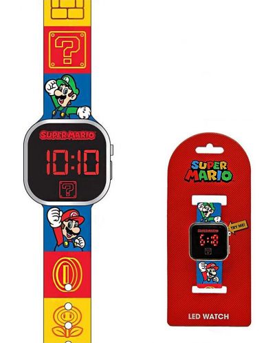 Ρολόι  LED Kids Euroswan - Super Mario Icons - 2