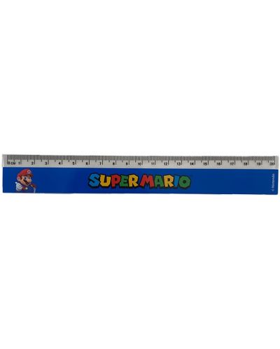Χάρακας  Panini Super Mario - Blue, 20 cm - 1