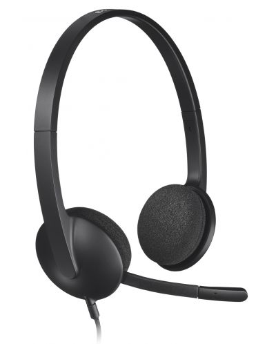 Ακουστικά Logitech - H340, μαύρα - 1