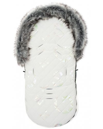 Πολυτελές χειμερινος σάκος καροτσιού New Baby - 48 х 98 cm, μπεζ - 3