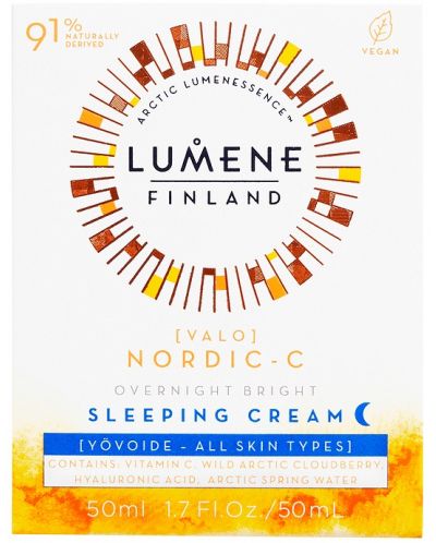 Lumene Valo Κρέμα-μάσκα νύχτας Nordic-C, 50 ml - 4