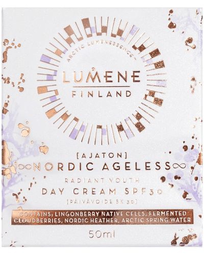 Lumene Ajaton Κρέμα Προσώπου Ημέρας Αναζωογόνησης  Nordic Ageless, SPF 30, 50 ml - 3