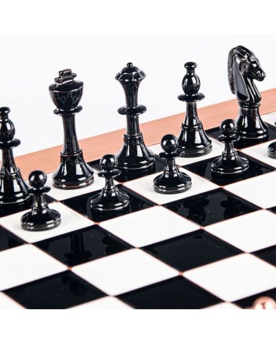 Σκάκι πολυτελείας Manopoulos - Staunton, μαύρο και χάλκινο, 36 x 36 - 4