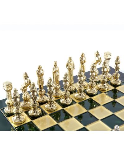 Σκάκι πολυτελείας Μανόπουλος - Αναγέννηση, πράσινο, 36 x 36 cm - 4