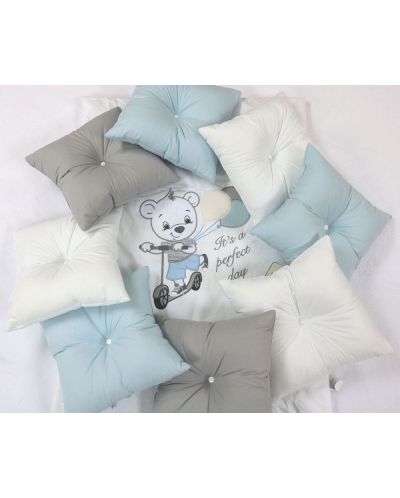 Πολυτελές σετ κρεβατιού Bambino Casa - Pillows blu, 12 τεμάχια - 2