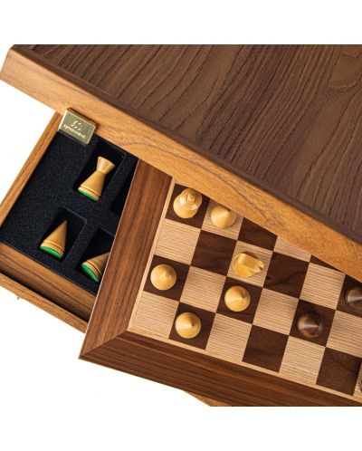 Πολυτελές σκάκι Manopoulos - μοντερνιστικός, καρύδι, 40 x 40 cm - 5