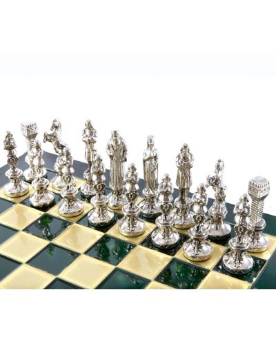 Σκάκι πολυτελείας Μανόπουλος - Αναγέννηση, πράσινο, 36 x 36 cm - 5