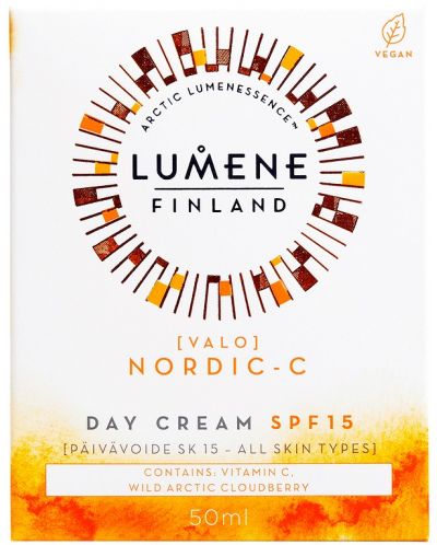 Lumene Valo  Κρέμα Προσώπου Ημέρας Nordic-C, SPF 15, 50 ml - 3