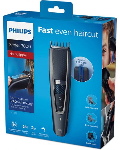  Μηχανή κουρέματος  Philips Series 7000 hair clipper Titanium Blades HC7650/15 - 6