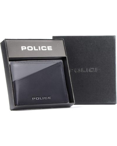 Ανδρικό πορτοφόλι Police - Boss, μπλε και μαύρο - 4
