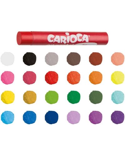 Κηρομπογιές  λαδιού Carioca -24 χρώματα - 2