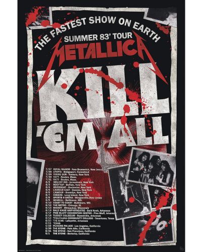 Maxi αφίσα  GB eye Music: Metallica - Kill'Em All (Tour 1983) - 1