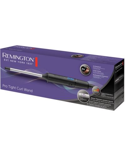 Ψαλίδι μαλλιών Remington - Pro Tight Curl Wand, 220°C, 10mm,μαύρο - 4