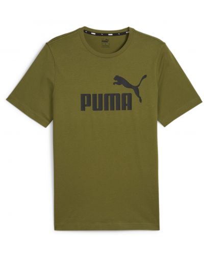 Ανδρικό μπλουζάκι Puma - Essentials Logo Tee , πράσινο - 1