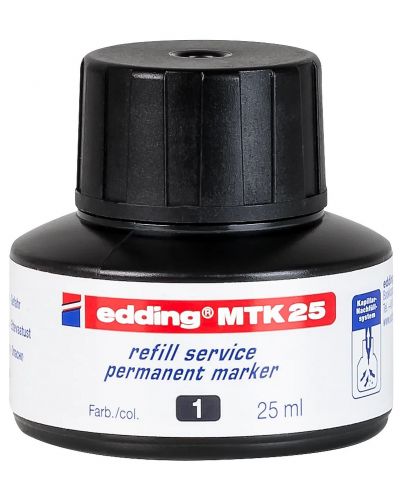 Μελανοδοχείο Edding MTK 25 - Μαύρο, 25 ml - 1