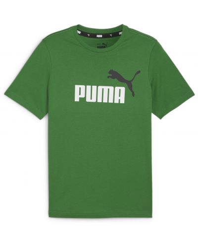 Ανδρικό μπλουζάκι Puma - Essentials+ Two-Tone Logo , πράσινο - 1