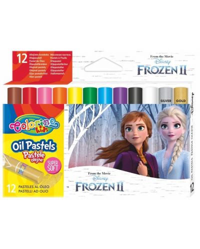 Παστέλ λαδιού Colorino Disney - Frozen II, 12 χρωμάτων - 1