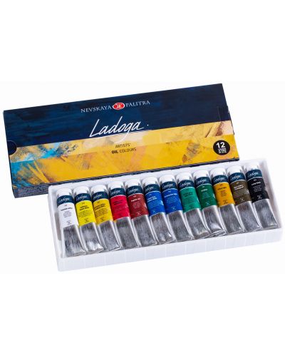 Λαδομπογιές Nevskaya Palette Λένινγκραντ - Ladoga, 12 χρώματα x 18 ml - 2
