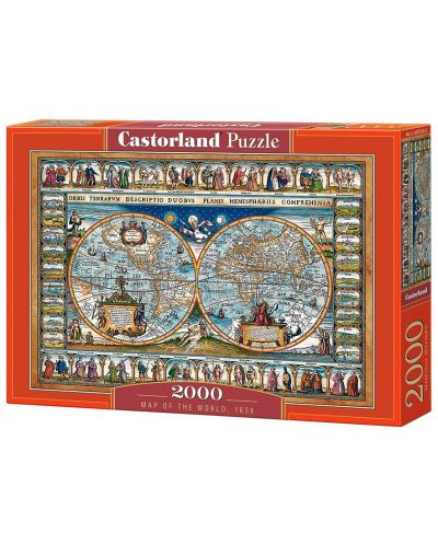 Παζλ Castorland 2000 κομμάτια - Παγκόσμιος χάρτης από το έτος 1639 - 1