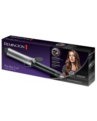 Ψαλιδάκι μαλλιών Remington - Pro Big Curl, 140-210°C, 38mm, μαύρο - 2