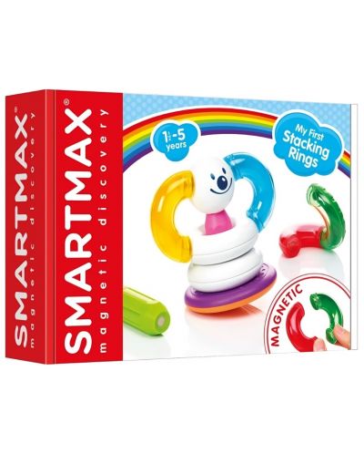 Μαγνητικός κατασκευαστής Smart Games Smartmax -Τακτοποιήστε τα δαχτυλίδια, 12 μέρη - 1