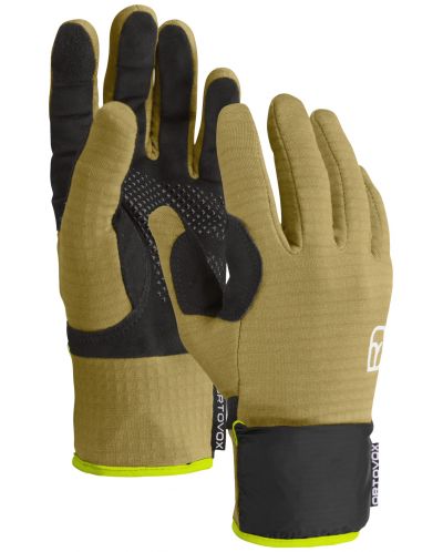 Ανδρικά γάντια Ortovox - Fleece Grid Cover, μέγεθος S, κίτρινο - 1