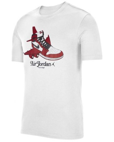 Ανδρικό μπλουζάκι Nike - Jordan Graphic , λευκό - 1