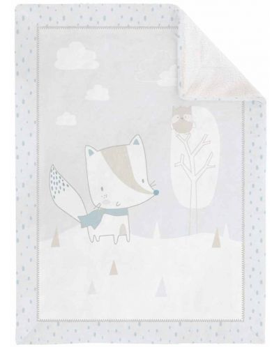 Μαλακή παιδική κουβέρτα με σέρπα KikkaBoo Little Fox, 110 x 140 cm - 1
