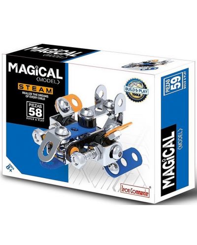 Μεταλλικός κατασκευαστής Raya Toys - Magical Model, Space Walker, 59 μέρη - 1