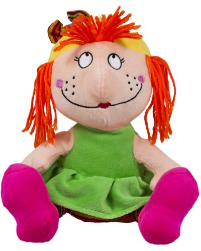 Απαλή κούκλα Amek Toys - Κούκλα με πράσινο φόρεμα, 24 εκ - 1
