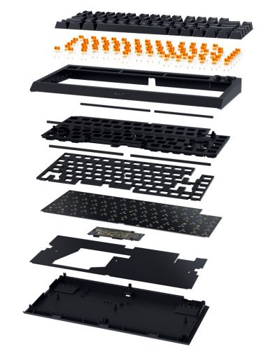Μηχανικό πληκτρολόγιο Razer - BlackWidow V4 75, ISO, Orange, RGB, μαύρο - 5
