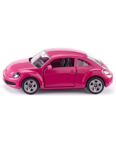 Μεταλλικό αυτοκίνητο Siku - Vw The Beetle Pink, με αυτοκόλλητα με λουλούδια - 1