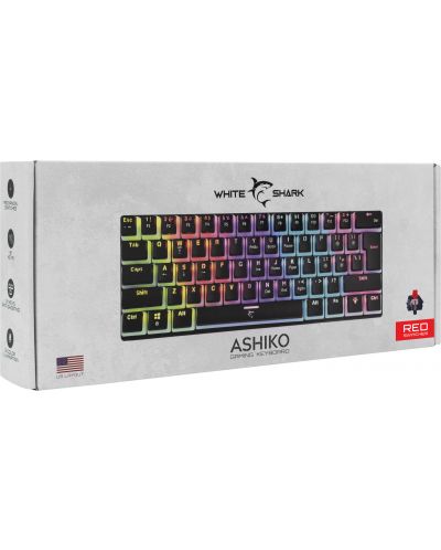 Μηχανικό πληκτρολόγιο White Shark - ASHIKO, Red Switches, RGB, μαύρο - 6