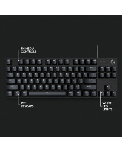 Μηχανικό πληκτρολόγιο Logitech - G413 TKL SE, tactile, LED, μαύρο - 9