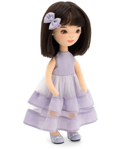 Απαλή κούκλα Orange Toys Sweet Sisters - Η Lilu με μωβ φόρεμα, 32 cm - 3