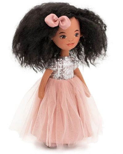 Απαλή κούκλα Orange Toys Sweet Sisters - Η Τίνα με ροζ φόρεμα με παγιέτες, 32 εκ - 4