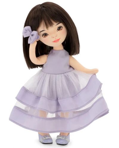 Απαλή κούκλα Orange Toys Sweet Sisters - Η Lilu με μωβ φόρεμα, 32 cm - 1