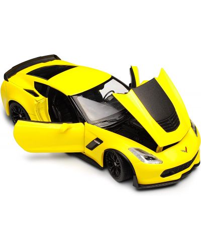 Μεταλλικό αυτοκίνητο Welly - Chevrolet Corvette Z06, 1:24, κίτρινο - 2