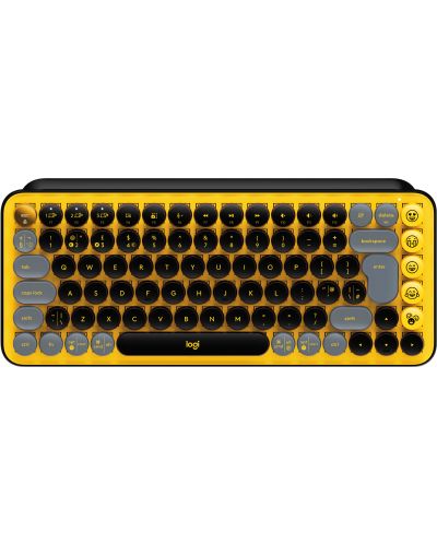 Μηχανικό πληκτρολόγιο Logitech - POP Keys, ασύρματο, κίτρινο/μαύρο - 1